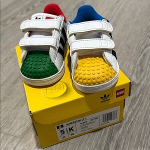 Adidas Kids Superstar CF I Sneakers - Green, Yellow, Blue